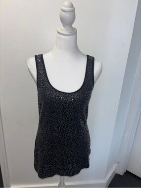 Express Black Embellished Tank Top